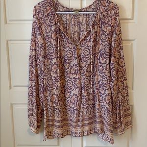 Lucky brand print blouse